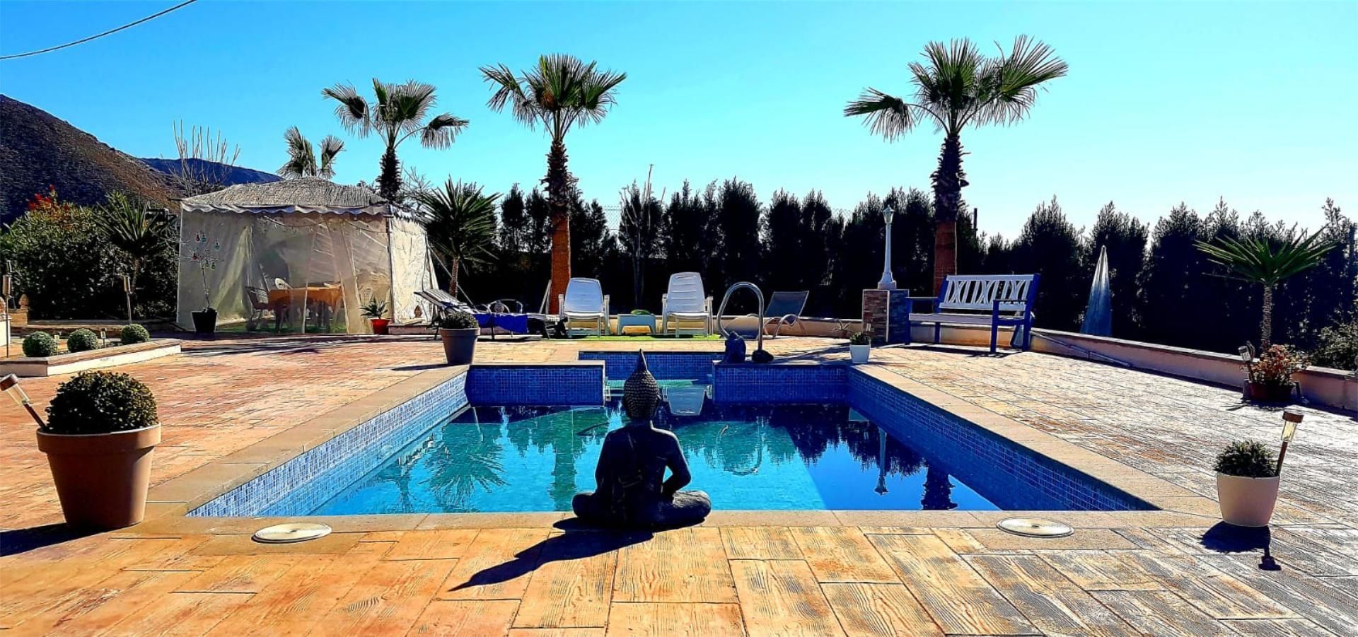 Swimming pool of Flat for sale in Adra  with Air Conditioner, Private garden and Parquet flooring