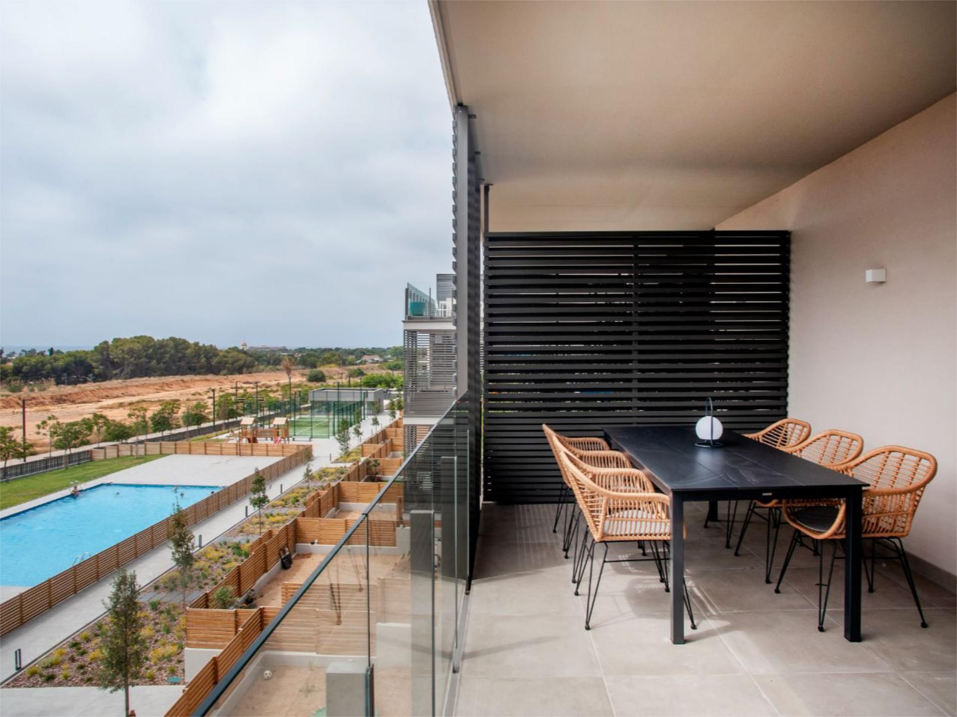 Terrace of Flat to rent in Sitges  with Air Conditioner, Terrace and Swimming Pool