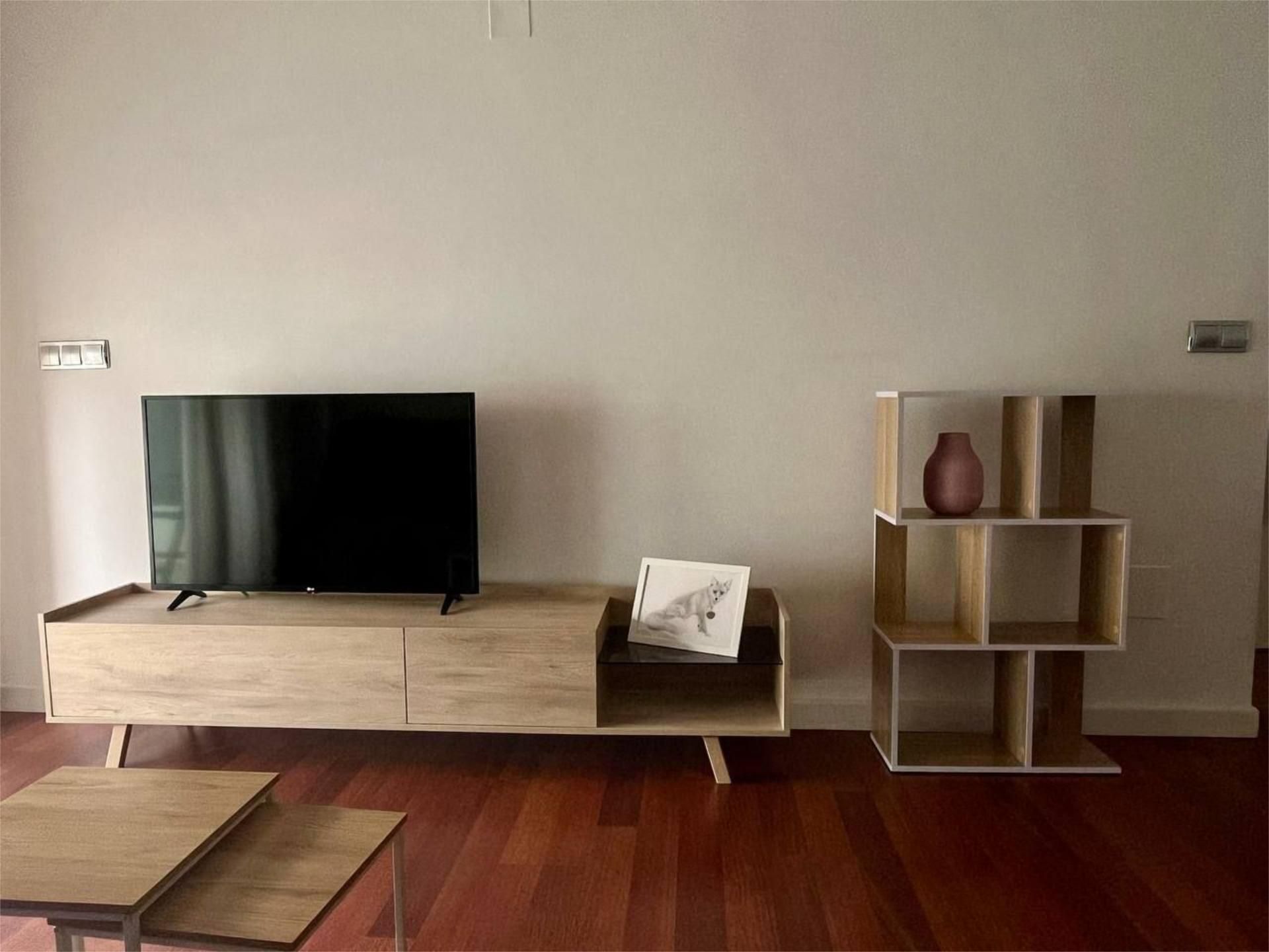 Living room of Flat to rent in  Murcia Capital  with Air Conditioner, Parquet flooring and Terrace
