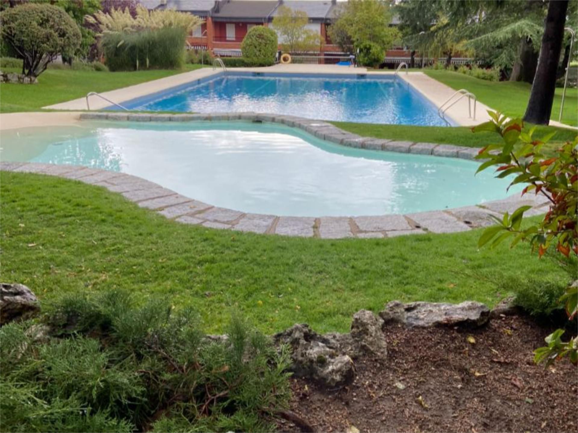Swimming pool of Single-family semi-detached for sale in Navacerrada  with Heating, Private garden and Terrace