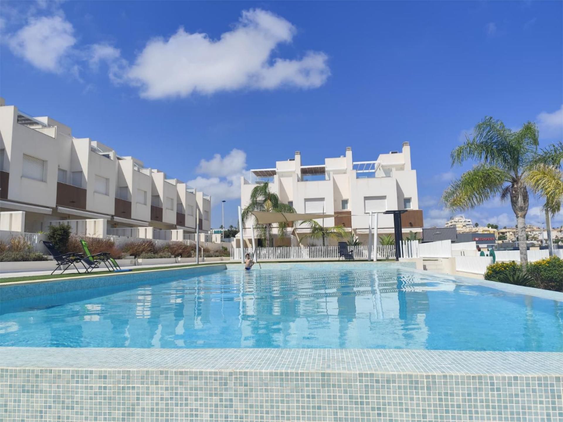 Swimming pool of Duplex for sale in Torrevieja  with Air Conditioner, Heating and Private garden