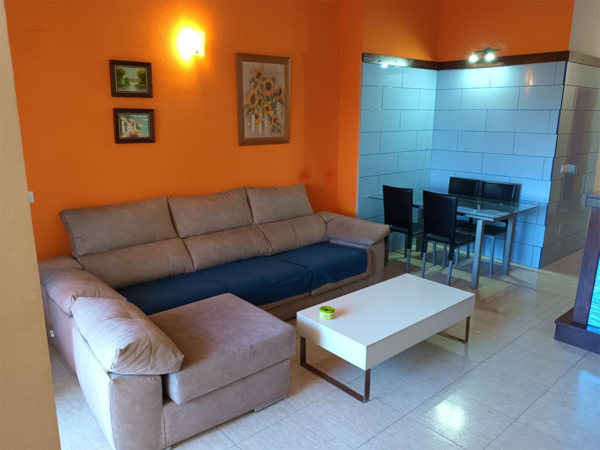 Wohnzimmer von Wohnung miete in Vall d'Alba mit Klimaanlage, Heizung und Terrasse