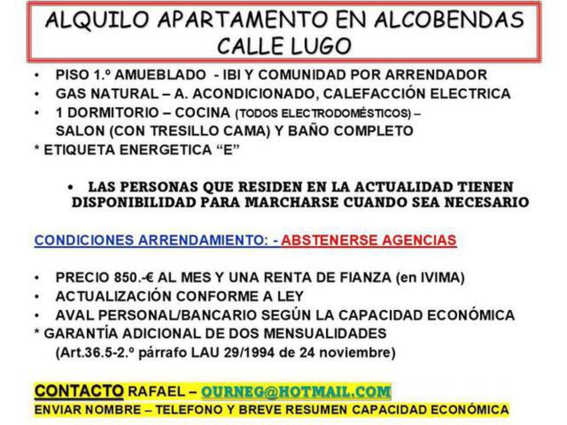 Parking of Flat to rent in Alcobendas  with Heating and Furnished