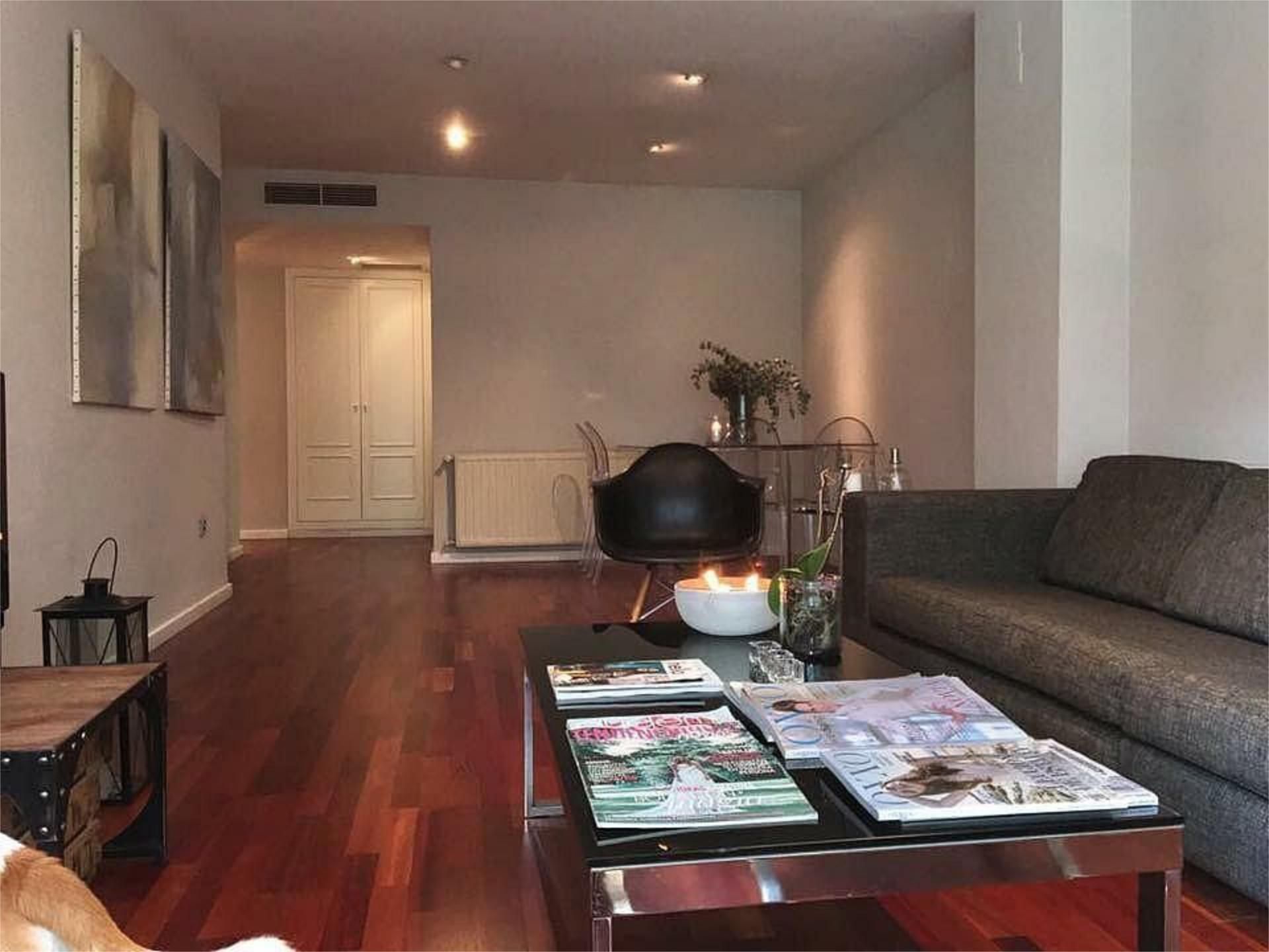 Living room of Apartment to rent in Mataró  with Air Conditioner, Heating and Parquet flooring