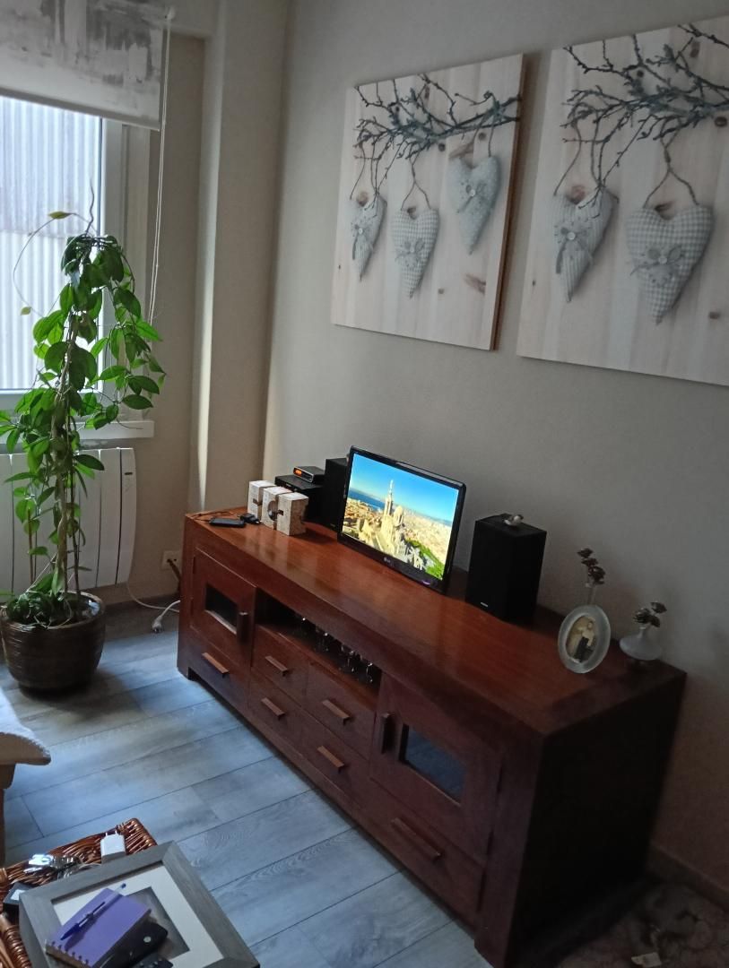 Living room of Flat to rent in A Coruña Capital   with Heating, Parquet flooring and Furnished