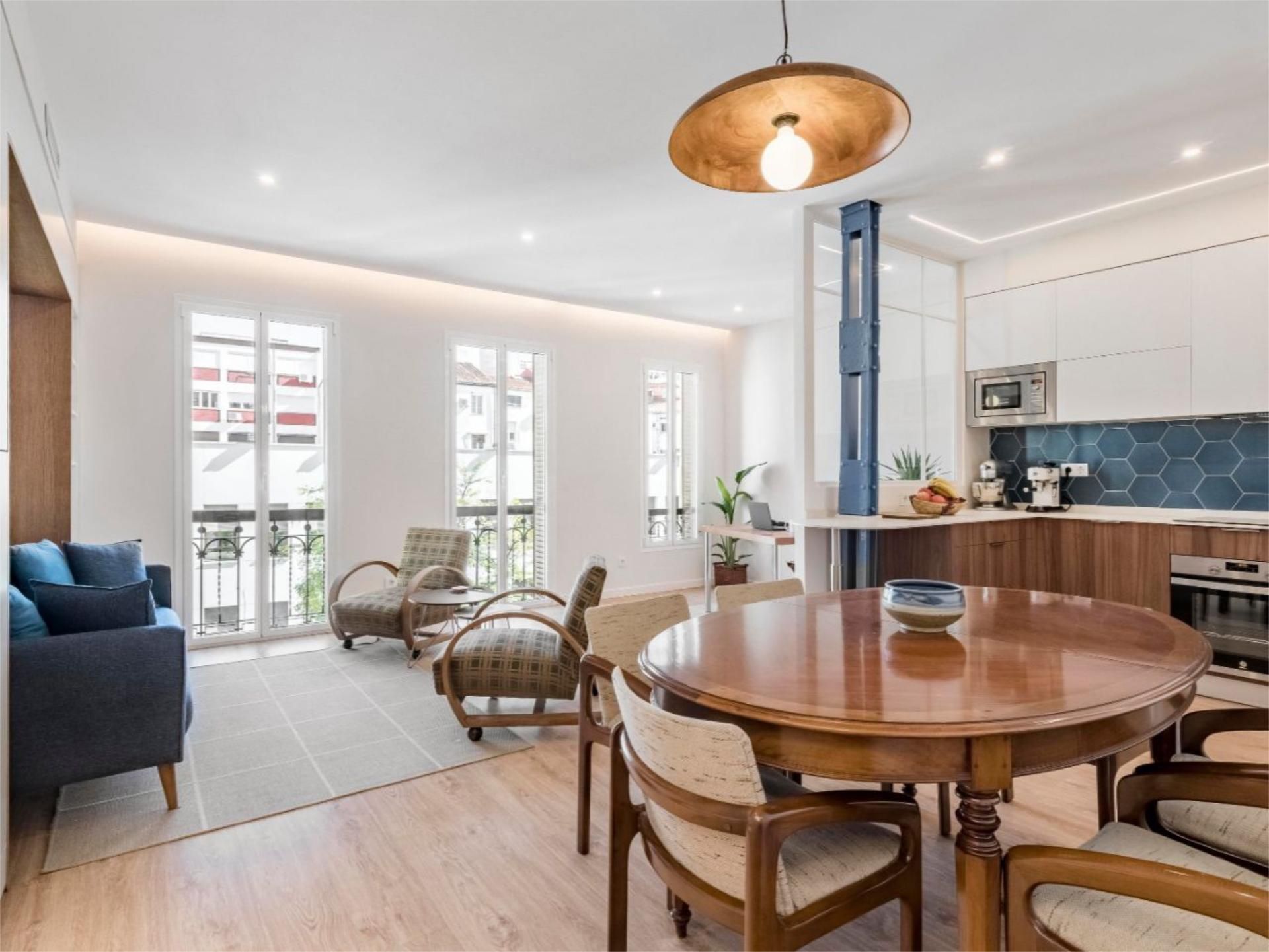 Dining room of Flat for sale in  Madrid Capital  with Air Conditioner and Balcony