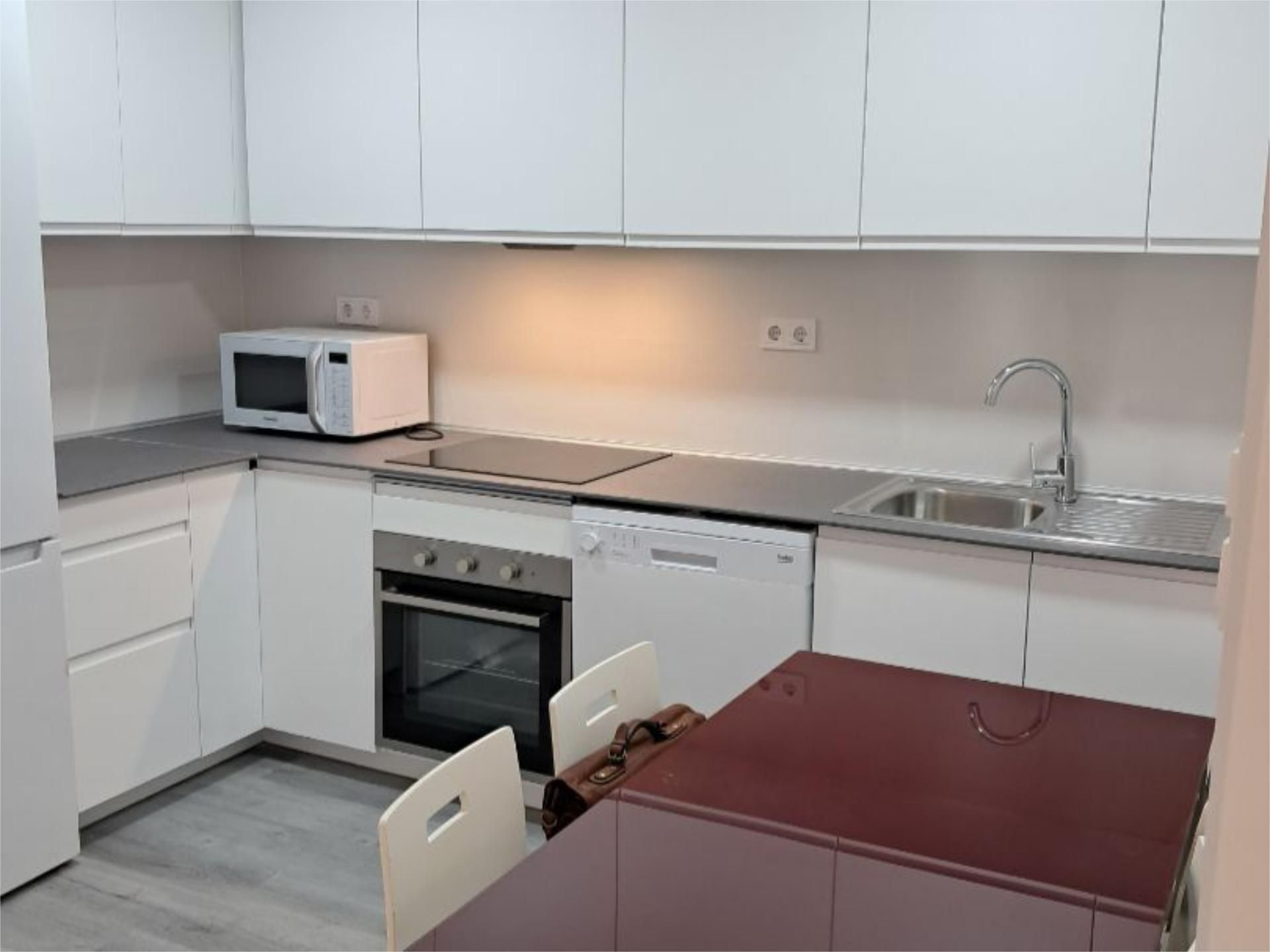 Kitchen of Flat to share in  Murcia Capital  with Air Conditioner, Furnished and Video intercom