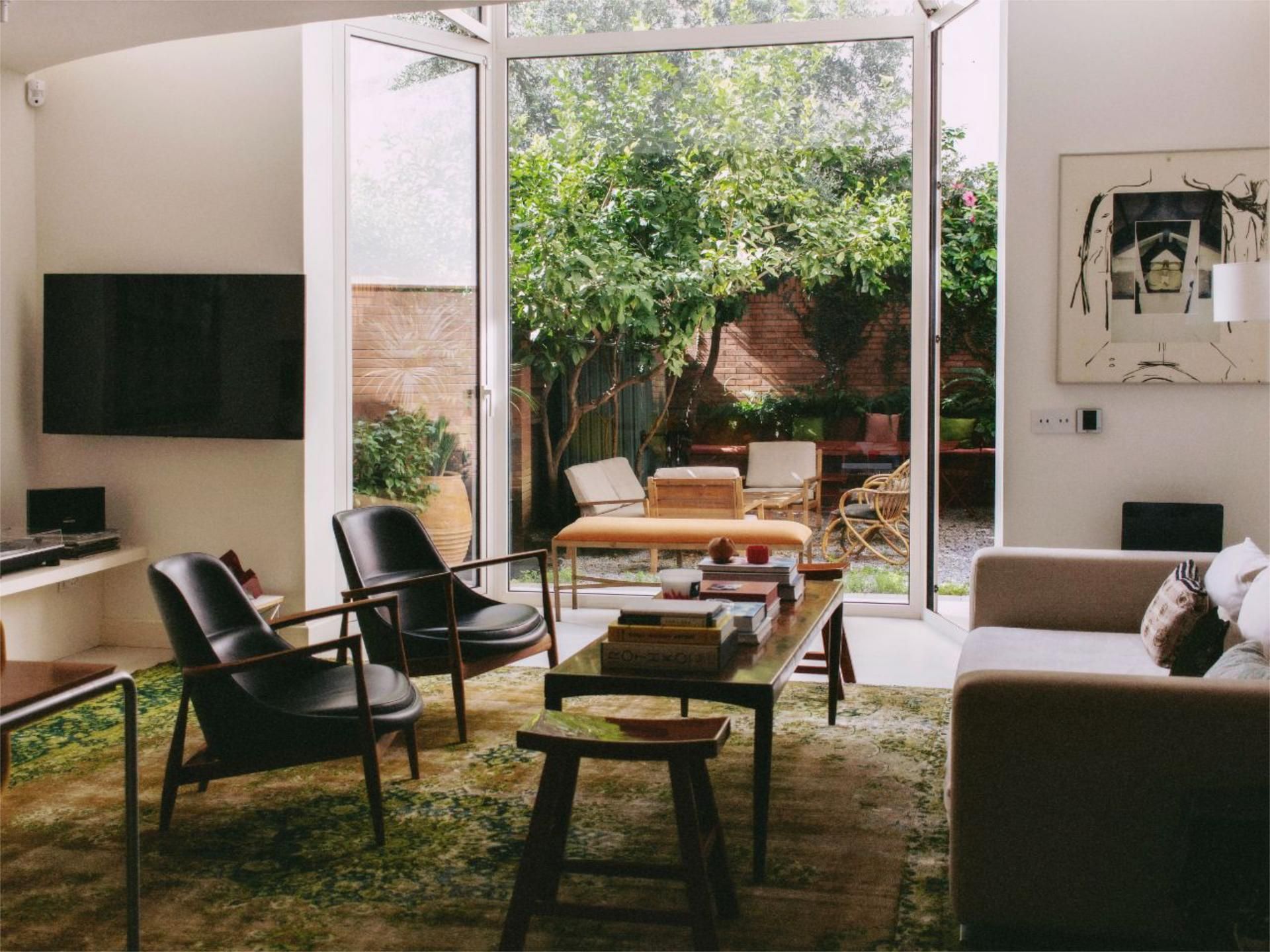 Living room of Flat for sale in  Barcelona Capital  with Air Conditioner, Terrace and Balcony