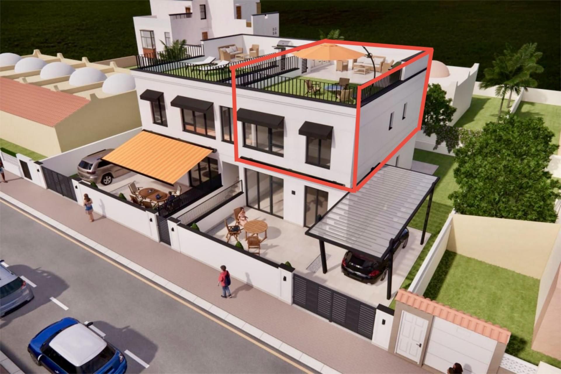 Attic for sale in Calle 6, 11, Nueva Torrevieja Exterior view of Attic for sale in Torrevieja  with Air Conditioner, Terrace and Furnished