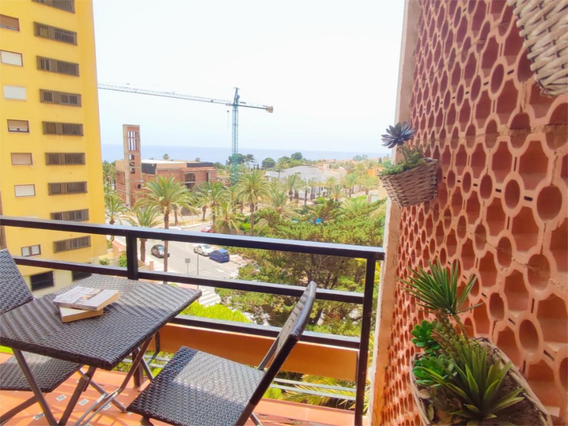 Balcony of Flat to rent in Roquetas de Mar  with Air Conditioner, Heating and Furnished