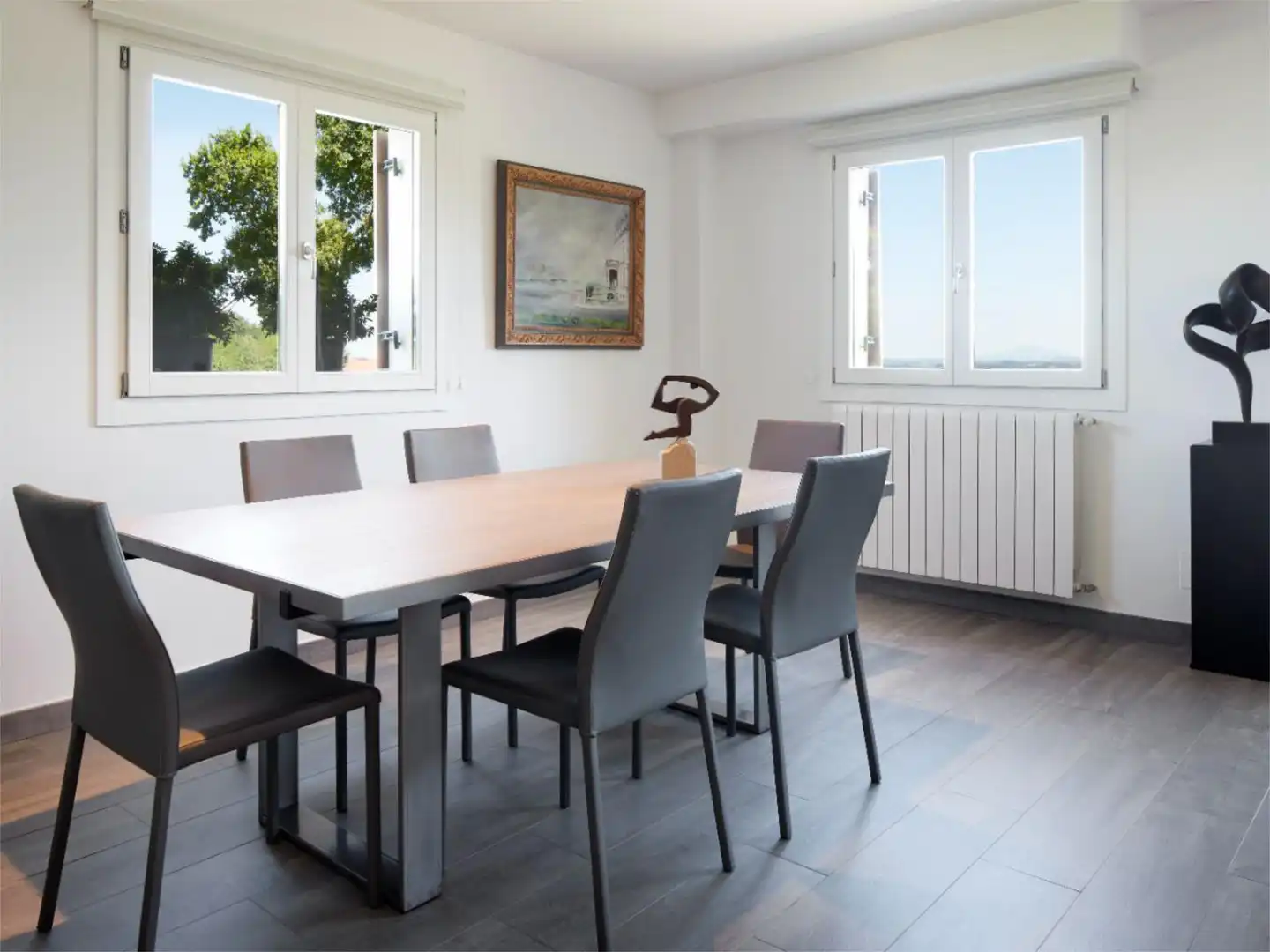 Flat for rent in Barrio Gornutz-Montaña, 9, Hondarribia Dining room of Flat for rent in Hondarribia with Heating, Private garden and Parquet flooring