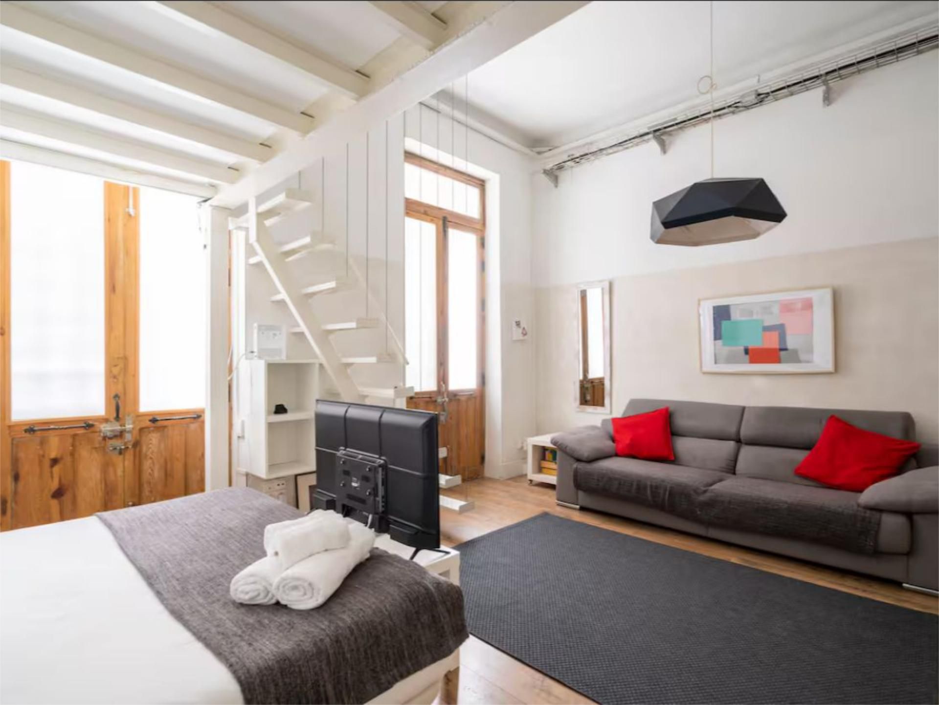 Sala de estar de Piso de alquiler en  Madrid Capital con Aire acondicionado