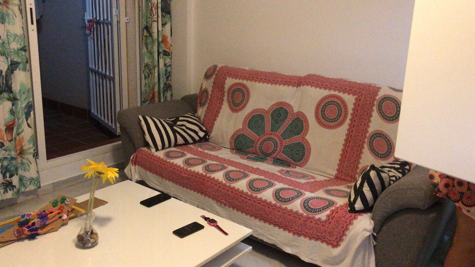 Living room of Attic to rent in Roquetas de Mar  with Heating, Terrace and Furnished
