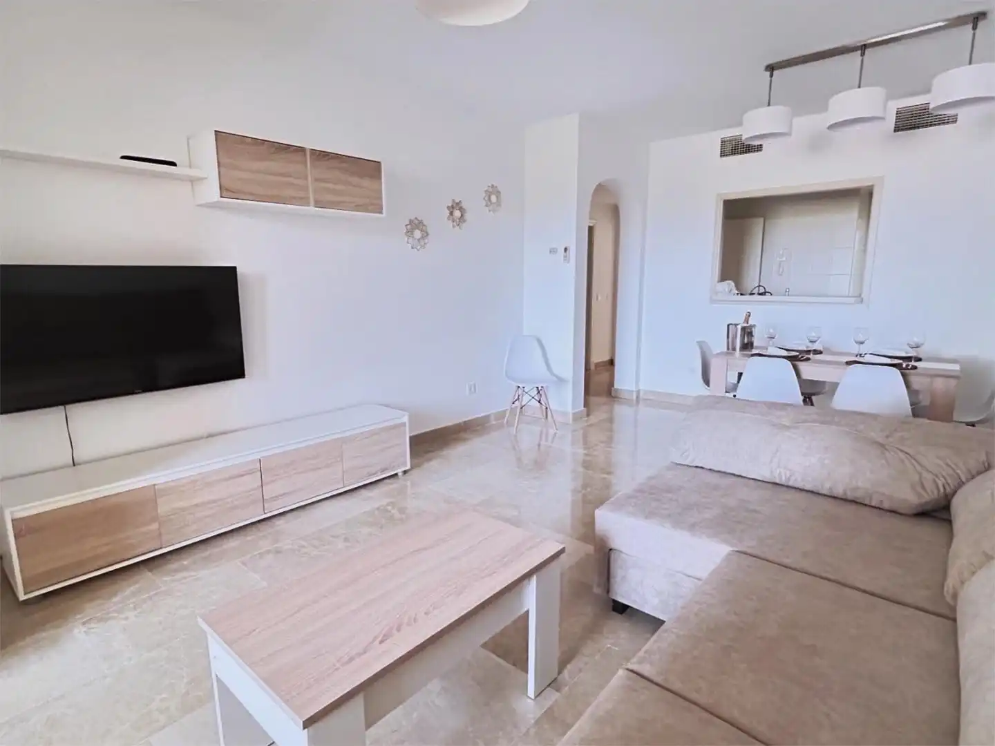 Living room of Flat for sale in Manilva  with Air Conditioner, Heating and Private garden