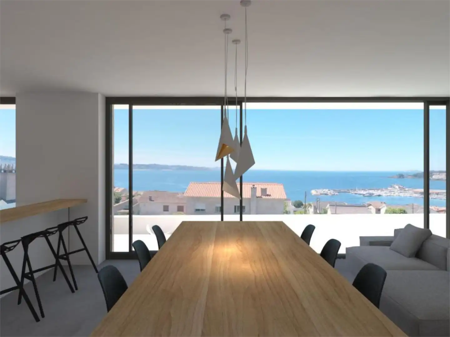 Casa o xalet en venda a Lugar Reis-Padriñan, Sanxenxo pueblo Menjador de Casa o xalet en venda en Sanxenxo amb Aire condicionat, Calefacció i Jardí privat