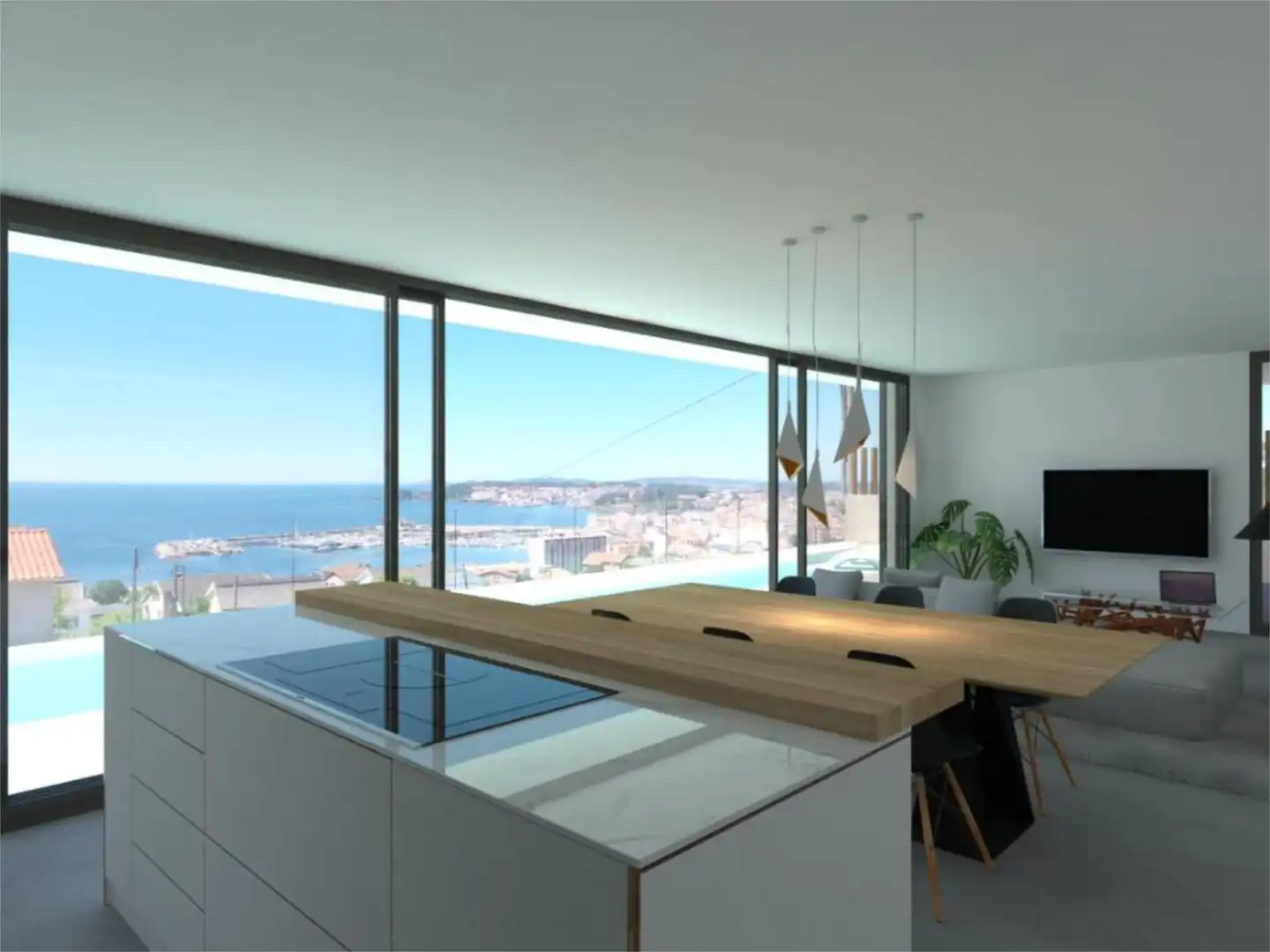 Casa o xalet en venda a Lugar Reis-Padriñan, Sanxenxo pueblo Cuina de Casa o xalet en venda en Sanxenxo amb Aire condicionat, Calefacció i Jardí privat