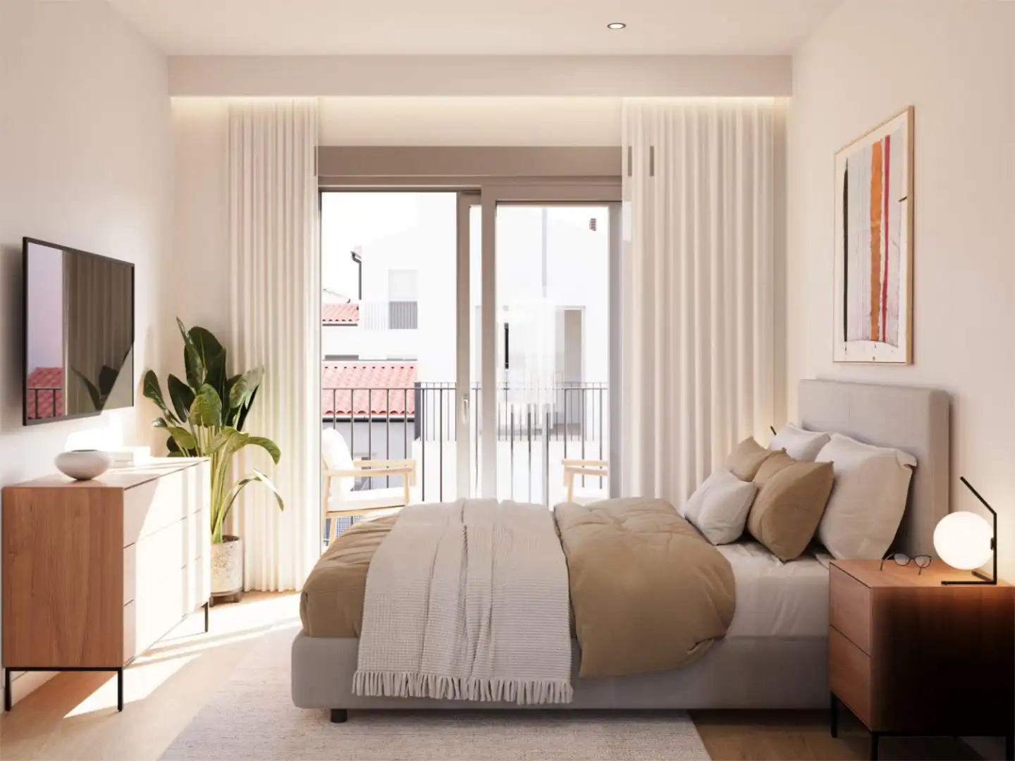 Piso en venta en Avenida los Molinos, Mota del Cuervo Habitación de Piso en venta en Mota del Cuervo con Jardín privado y Balcón