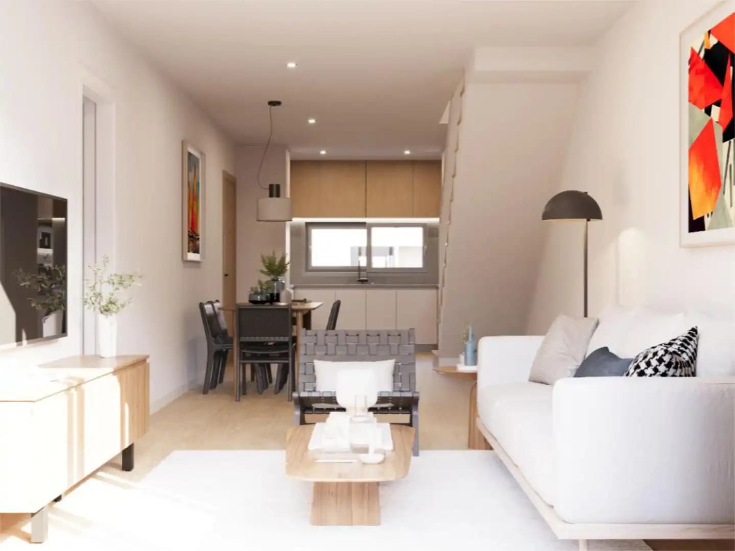 Piso en venta en Avenida los Molinos, Mota del Cuervo Sala de estar de Piso en venta en Mota del Cuervo con Jardín privado y Balcón