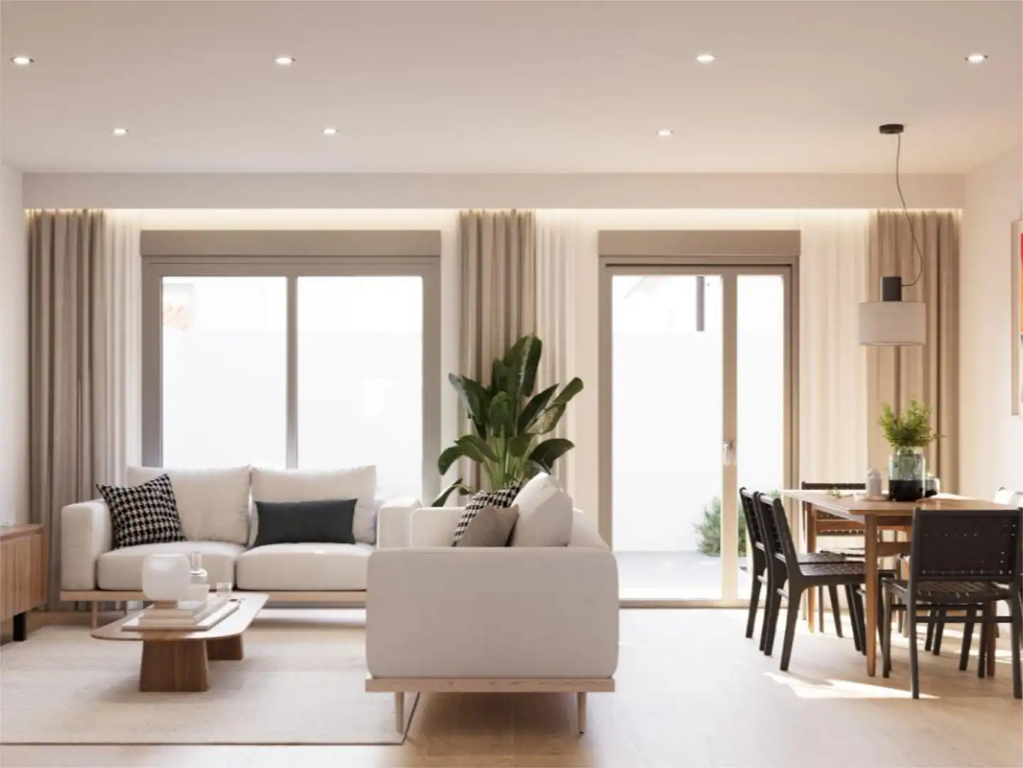 Piso en venta en Avenida los Molinos, Mota del Cuervo Sala de estar de Piso en venta en Mota del Cuervo con Jardín privado y Balcón