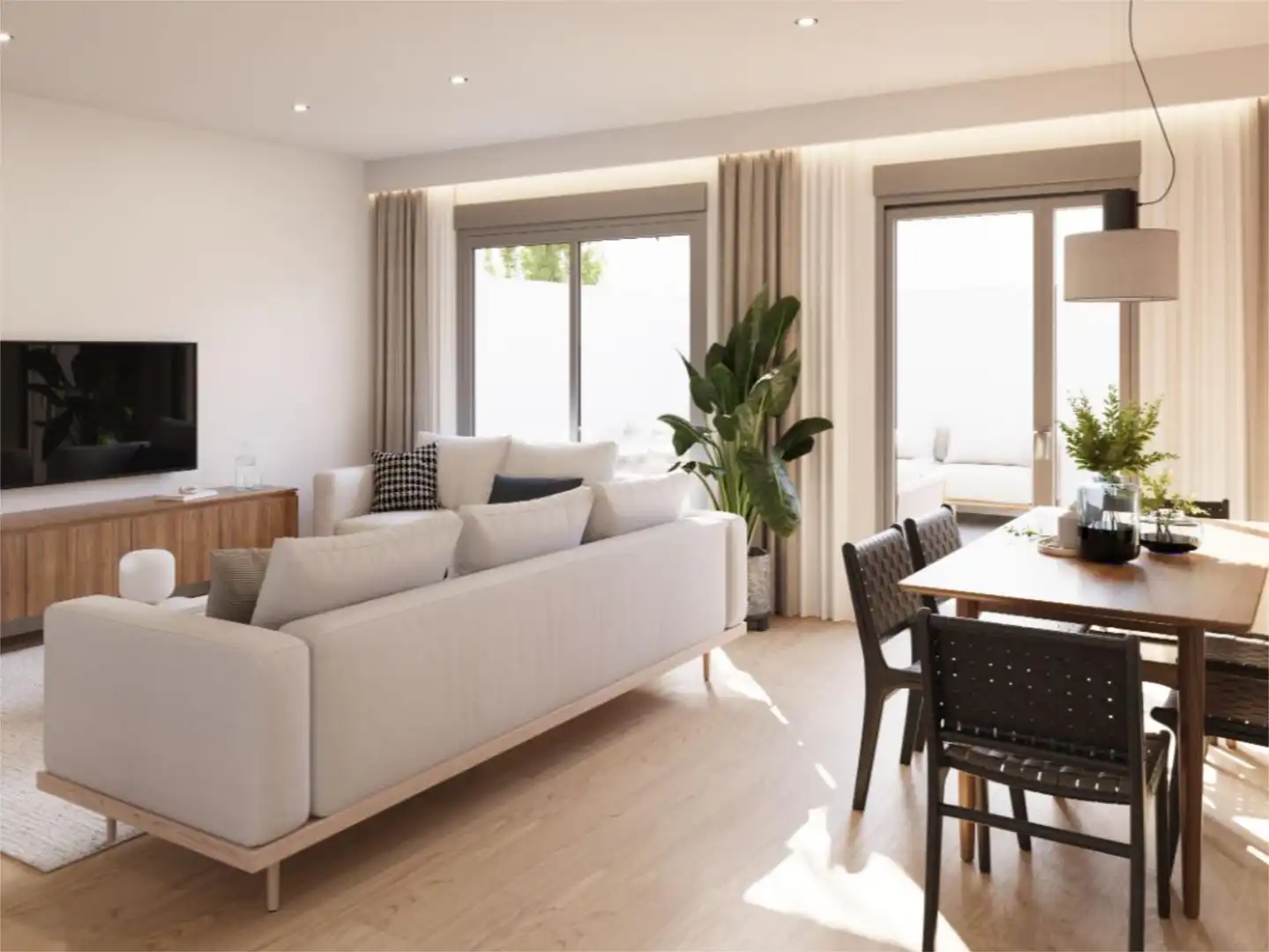 Piso en venta en Avenida los Molinos, Mota del Cuervo Sala de estar de Piso en venta en Mota del Cuervo con Jardín privado y Balcón