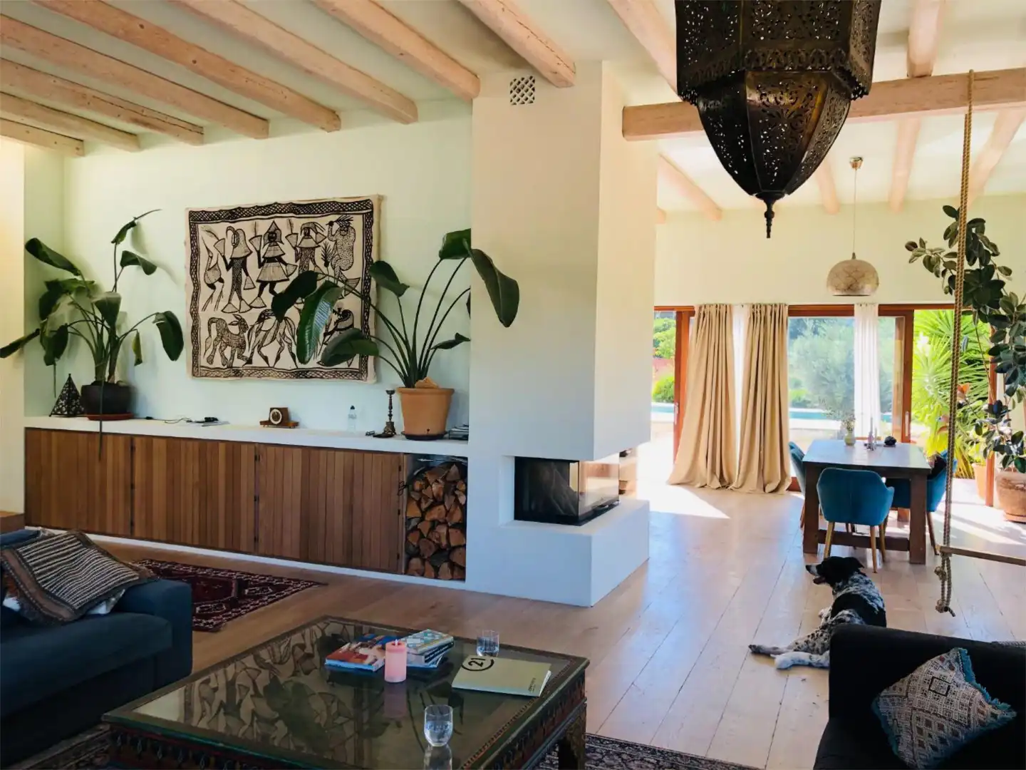 Finca rústica en venta en Sant Carles Sala de estar de Finca rústica en venta en Santa Eulària des Riu con Calefacción, Jardín privado y Parquet