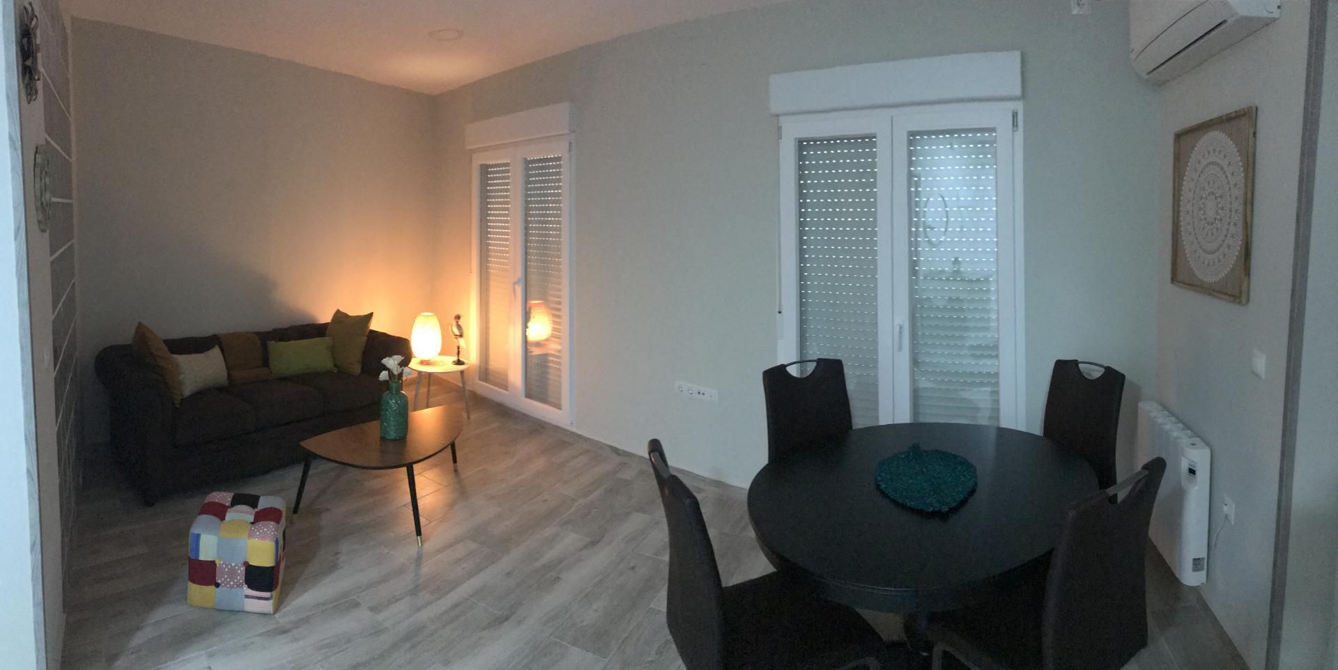 Sala de estar de Piso de alquiler en  Madrid Capital con Aire acondicionado, Calefacción y Terraza