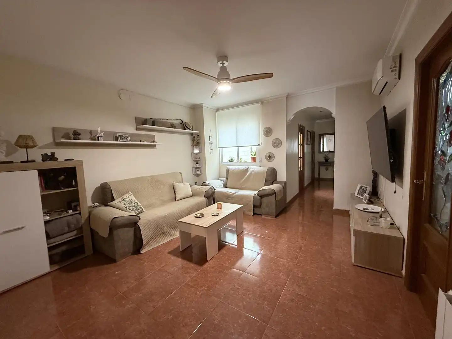 Sala de estar de Piso en venta en Navarrés con Aire acondicionado, Terraza y Balcón