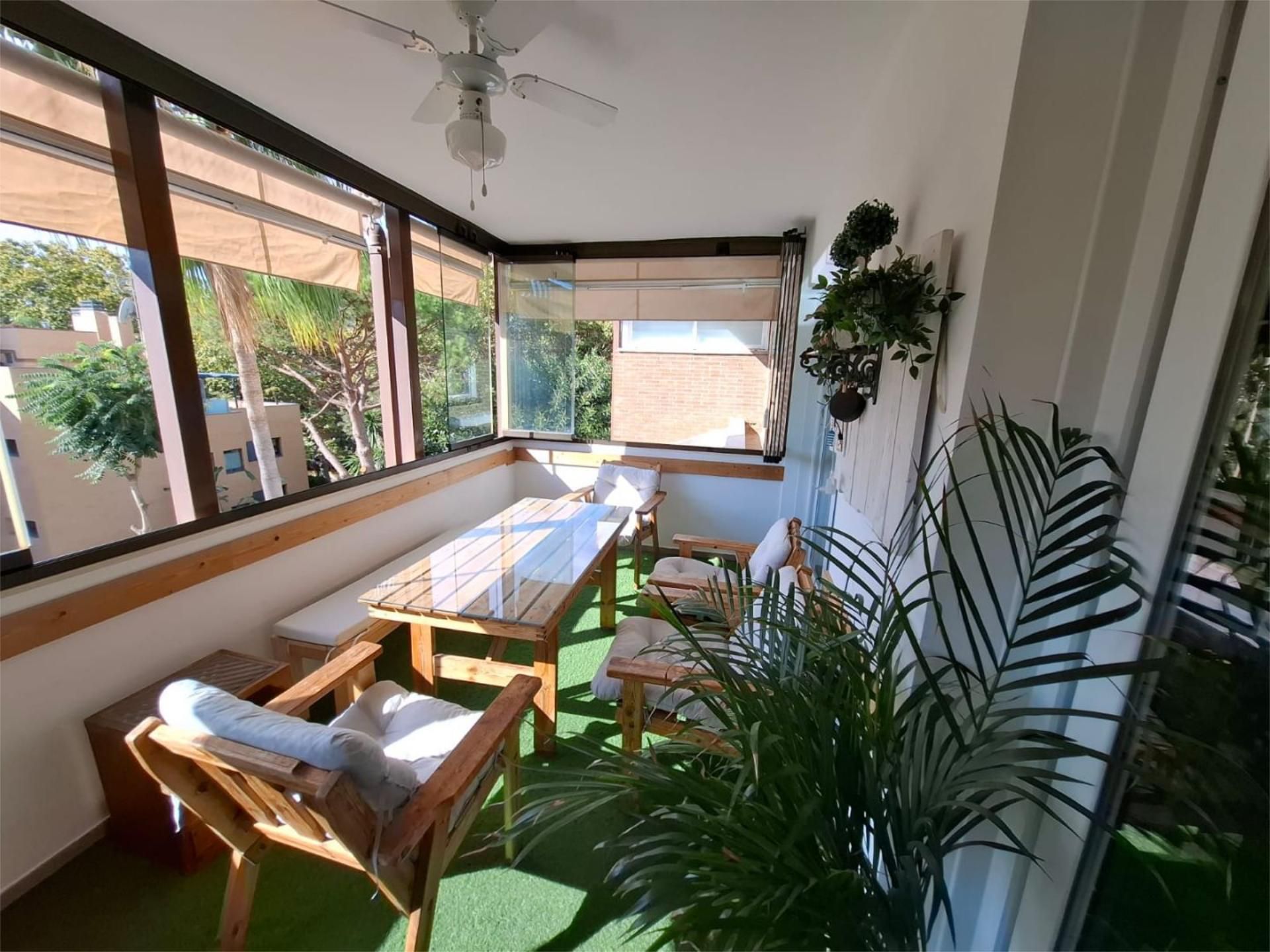 Garden of Flat to rent in Málaga Capital  with Air Conditioner, Heating and Parquet flooring