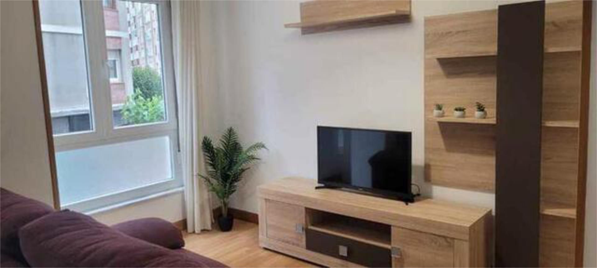 Piso de alquiler en Cuatro Caminos Sala de estar de Piso de alquiler en Santander con Terraza y Amueblado