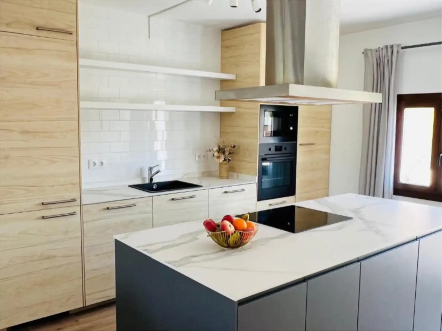 Cocina de Piso de alquiler en Sant Josep de sa Talaia con Aire acondicionado, Calefacción y Jardín privado