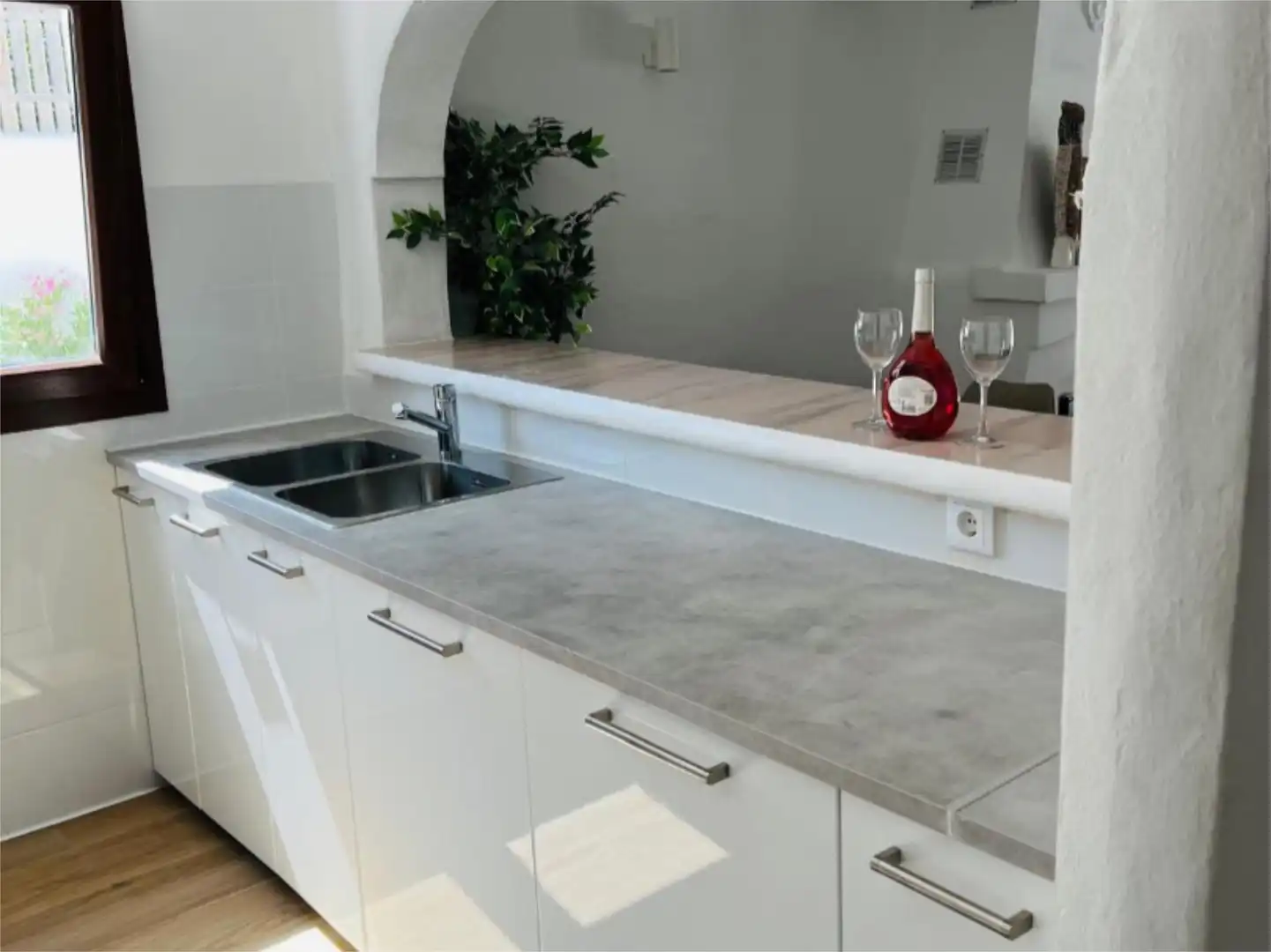 Cocina de Piso de alquiler en Sant Josep de sa Talaia con Aire acondicionado, Calefacción y Jardín privado