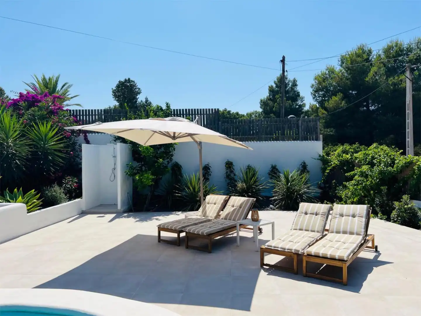 Terraza de Piso de alquiler en Sant Josep de sa Talaia con Aire acondicionado, Calefacción y Jardín privado