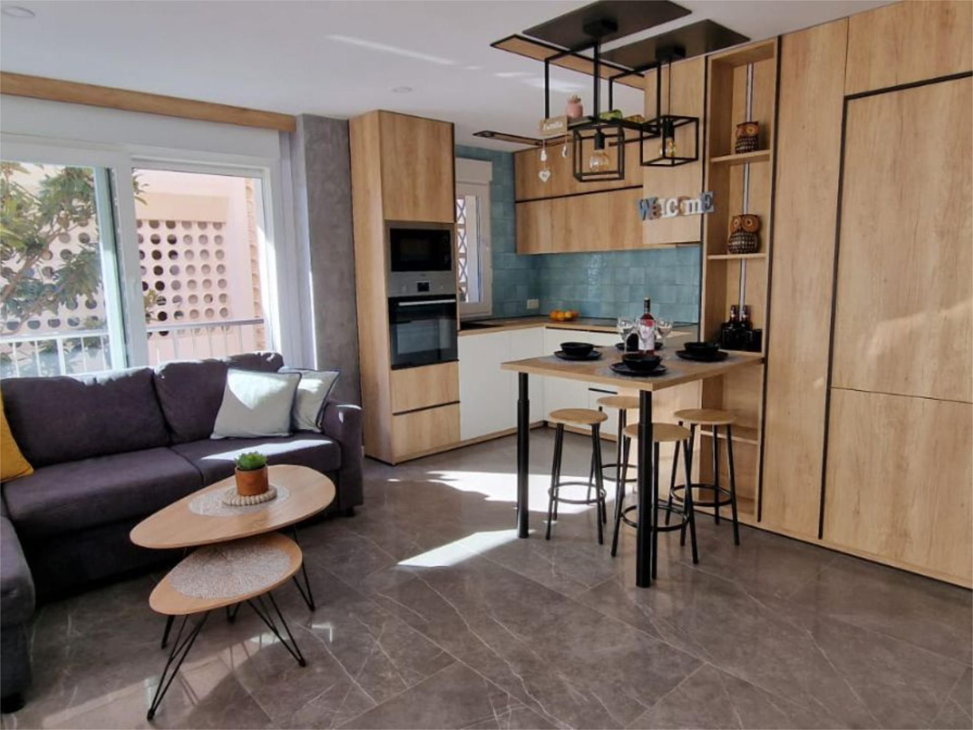 Kitchen of Flat to rent in Santa Pola  with Air Conditioner, Heating and Terrace