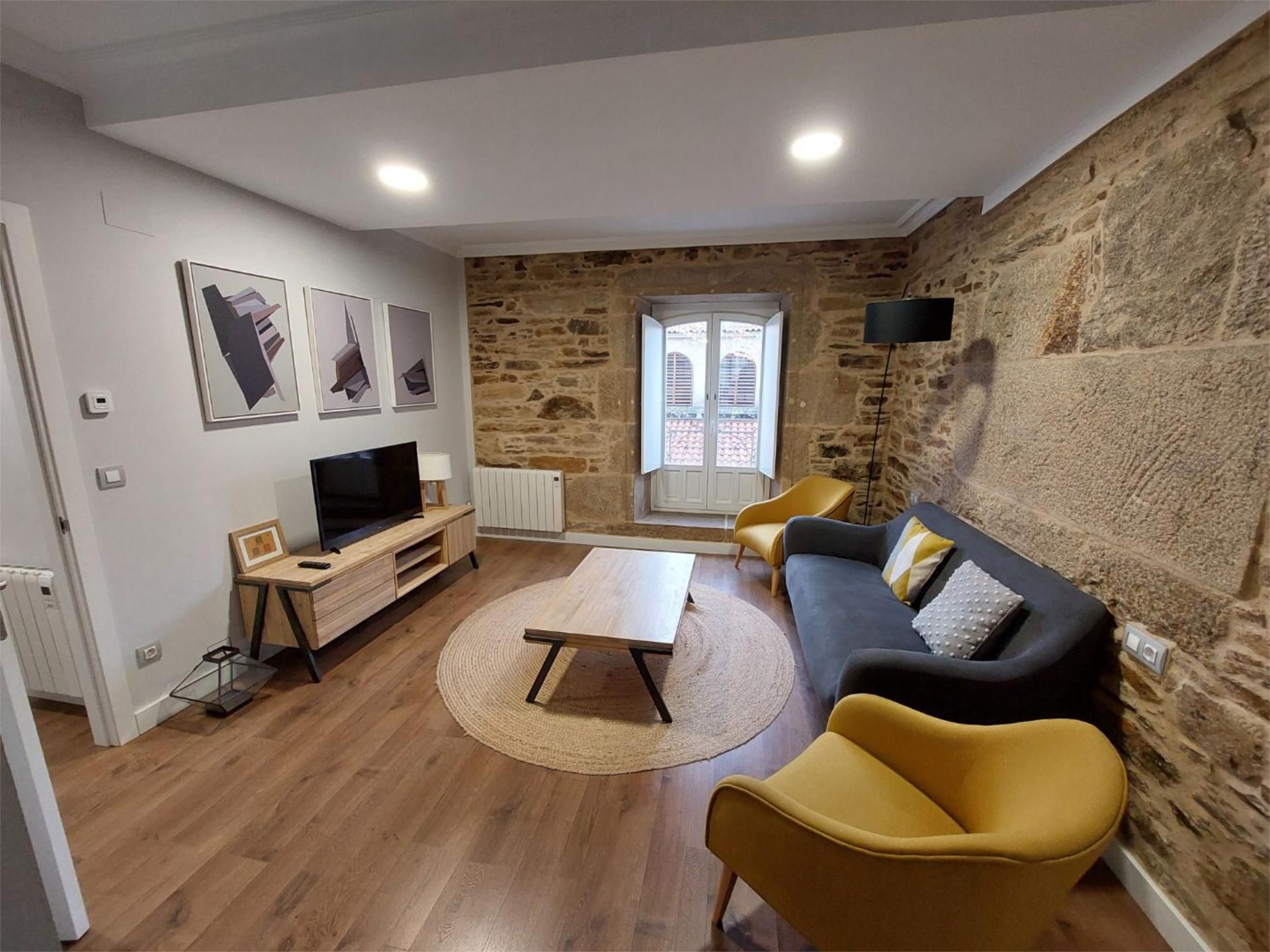 Apartament de lloguer a Rúa de Altamira, 2, Casco Histórico Sala d'estar de Apartament de lloguer en Santiago de Compostela