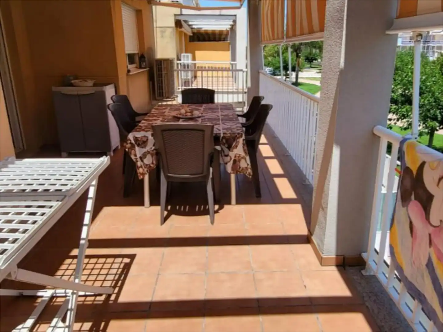 Terrasse von Wohnung zum Verkauf in Xeraco mit Klimaanlage, Terrasse und Schwimmbad