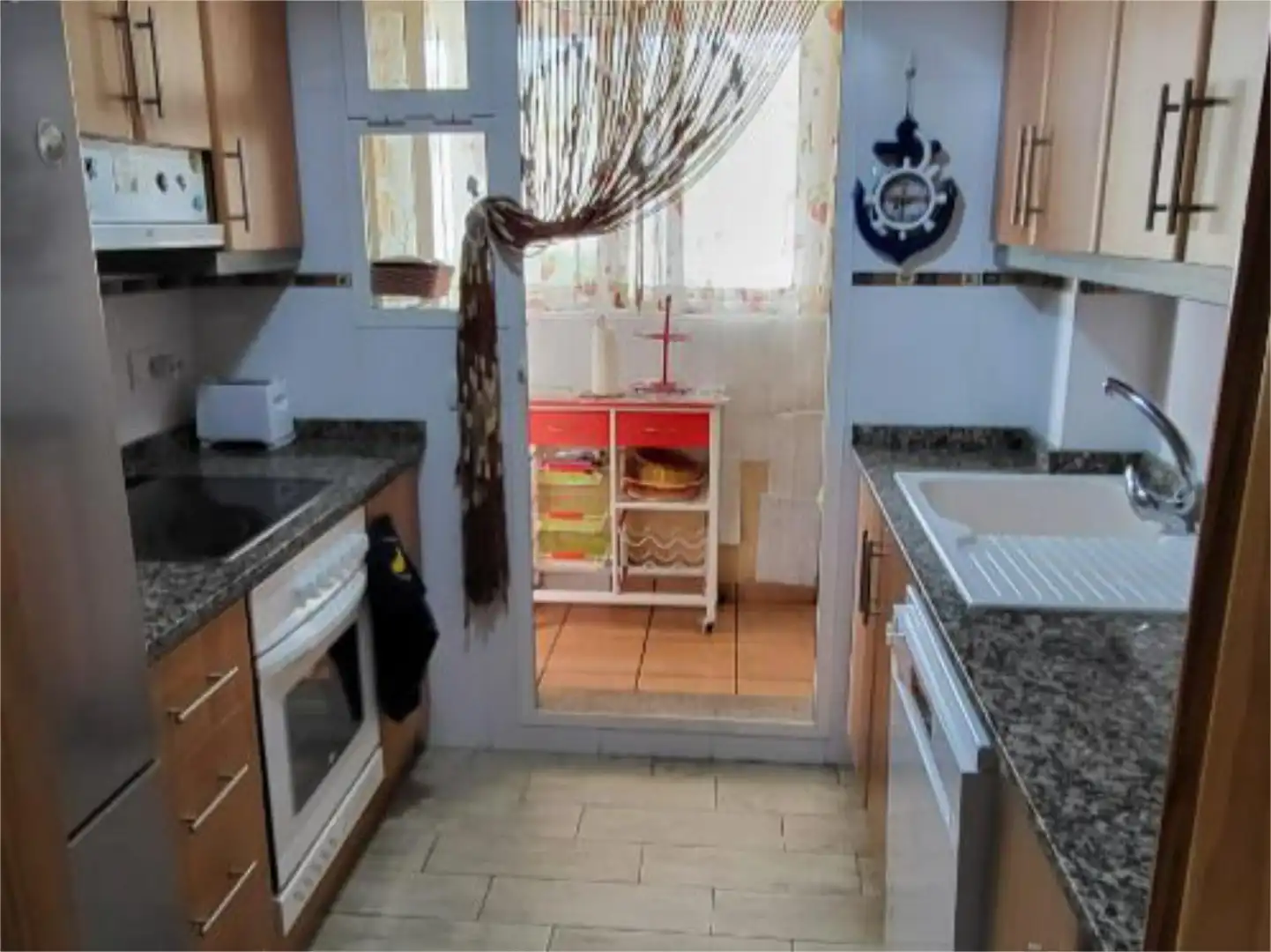 Küche von Wohnung zum Verkauf in Xeraco mit Klimaanlage, Terrasse und Schwimmbad