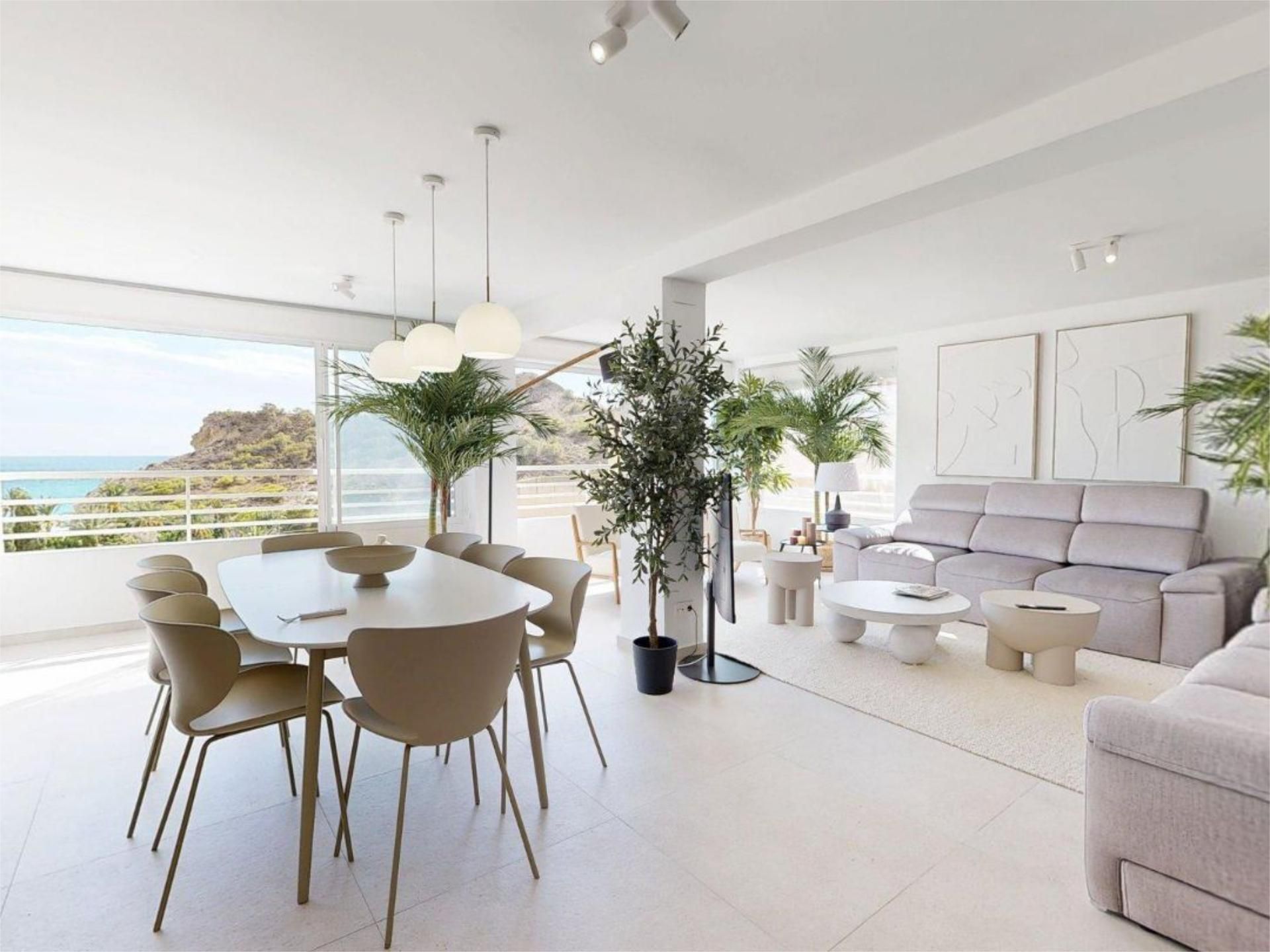 Apartament de lloguer a Carrer Noruega, 12, Poble Nou - Montiboli Menjador de Apartament de lloguer en Villajoyosa / La Vila Joiosa amb Aire condicionat, Moblat i Aparcament comunitari