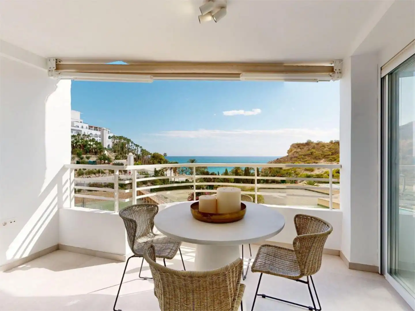 Wohnungen zur Miete in Carrer Noruega, 12, Poble Nou - Montiboli Terrasse von Wohnungen zur Miete in Villajoyosa / La Vila Joiosa mit Klimaanlage, Möbliert und Gemeinschaftsparkplatz