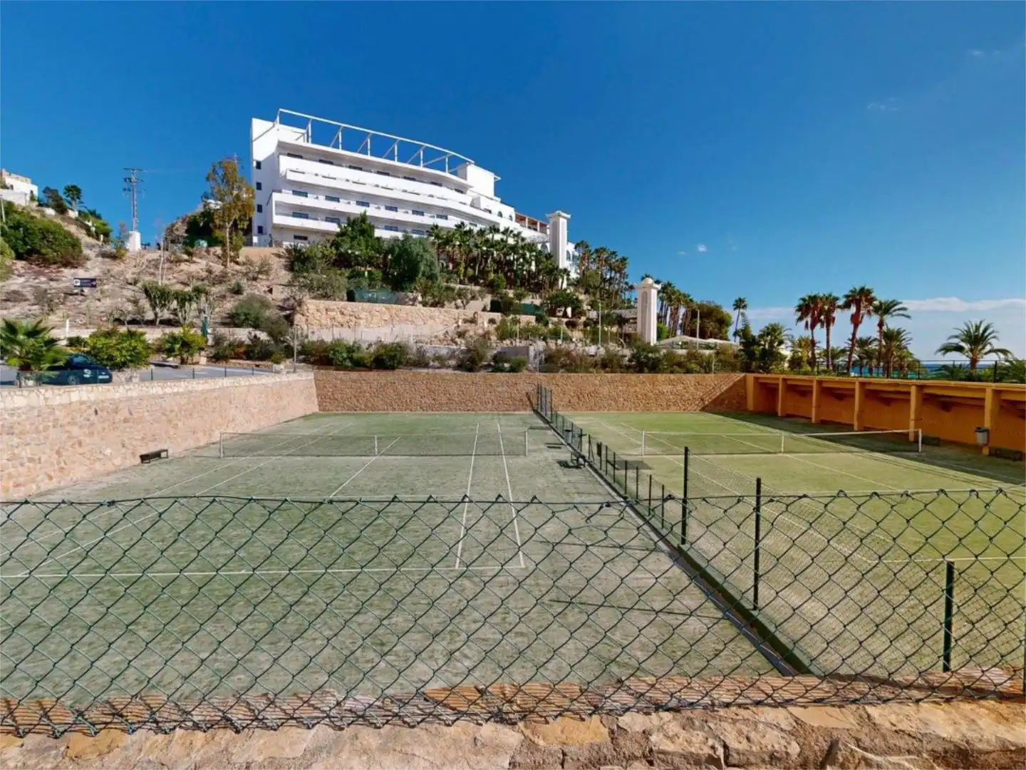 Wohnungen zur Miete in Carrer Noruega, 12, Poble Nou - Montiboli Garten von Wohnungen zur Miete in Villajoyosa / La Vila Joiosa mit Klimaanlage, Möbliert und Gemeinschaftsparkplatz