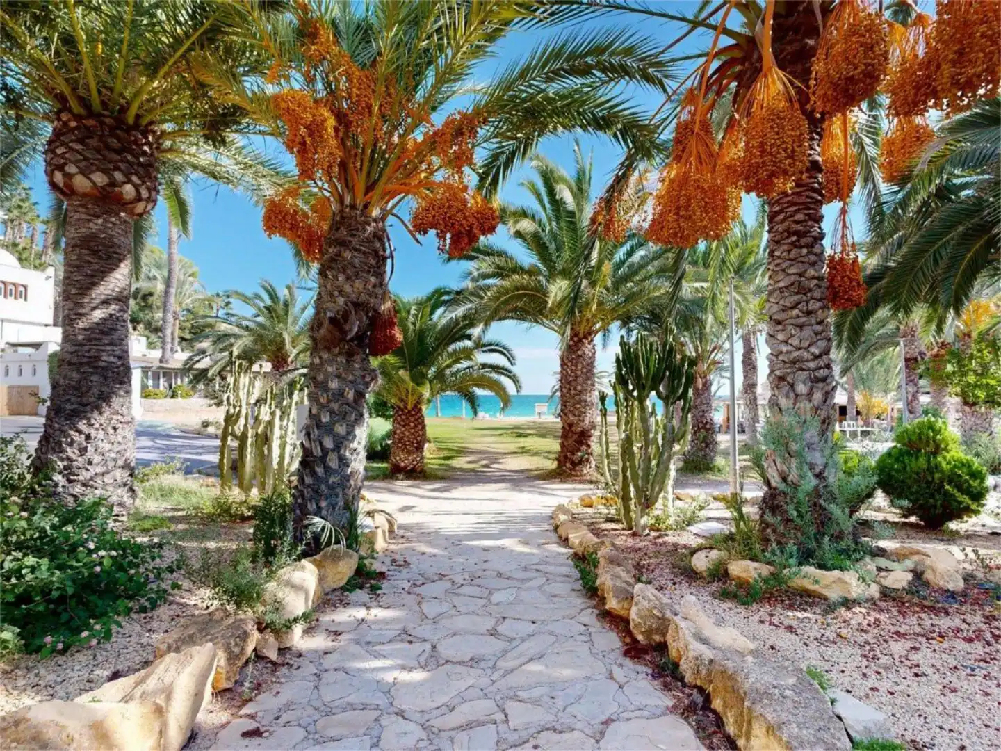 Wohnungen zur Miete in Carrer Noruega, 12, Poble Nou - Montiboli Garten von Wohnungen zur Miete in Villajoyosa / La Vila Joiosa mit Klimaanlage, Möbliert und Gemeinschaftsparkplatz