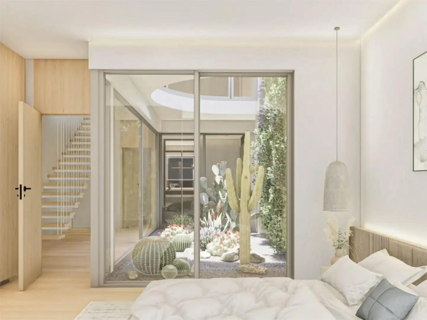 Maisonette zum Verkauf in Calle las Gaviotas, 2, El Cotillo Schlafzimmer von Maisonette zum Verkauf in La Oliva mit Klimaanlage, Privatgarten und Terrasse