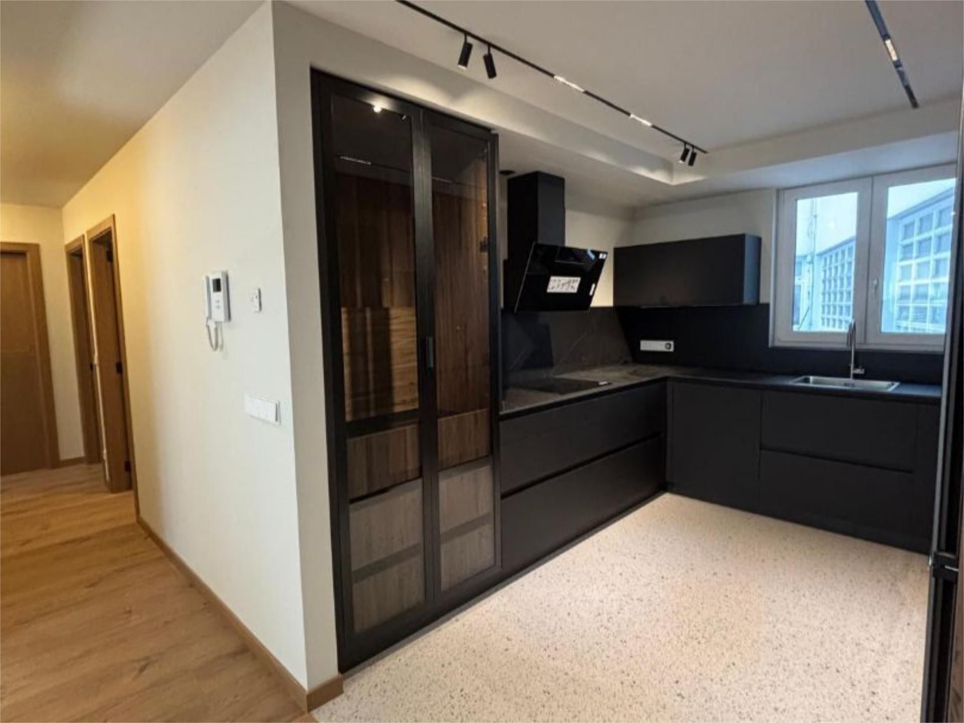 Kitchen of Flat for sale in A Coruña Capital   with Heating, Parquet flooring and Video intercom