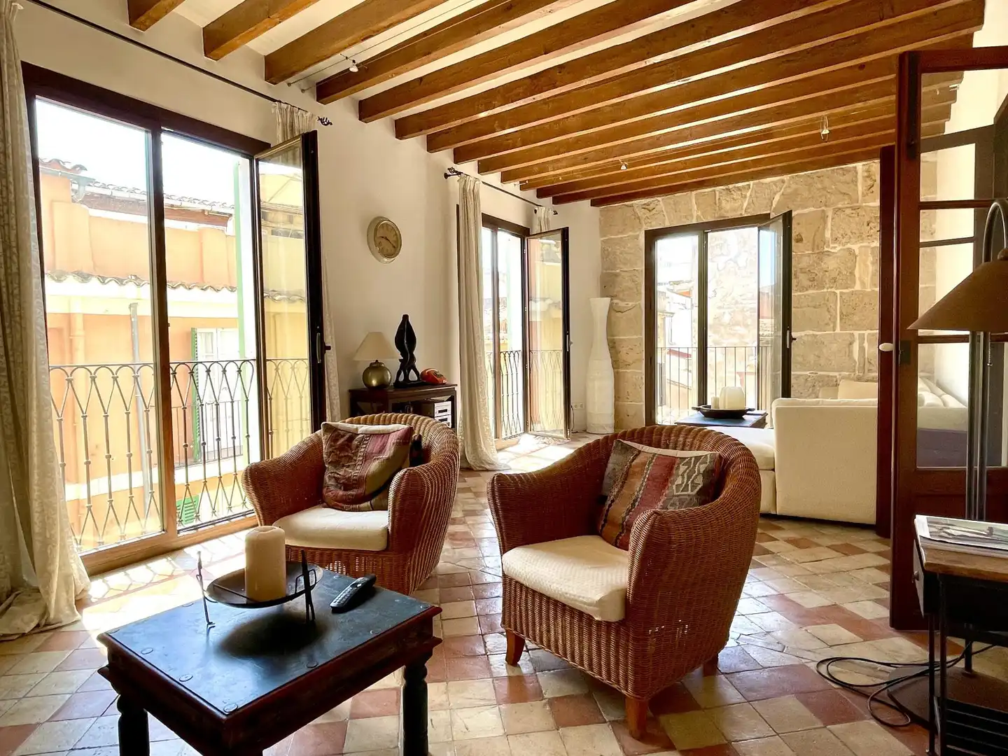 Sala de estar de Ático en venta en  Palma de Mallorca con Aire acondicionado, Terraza y Balcón