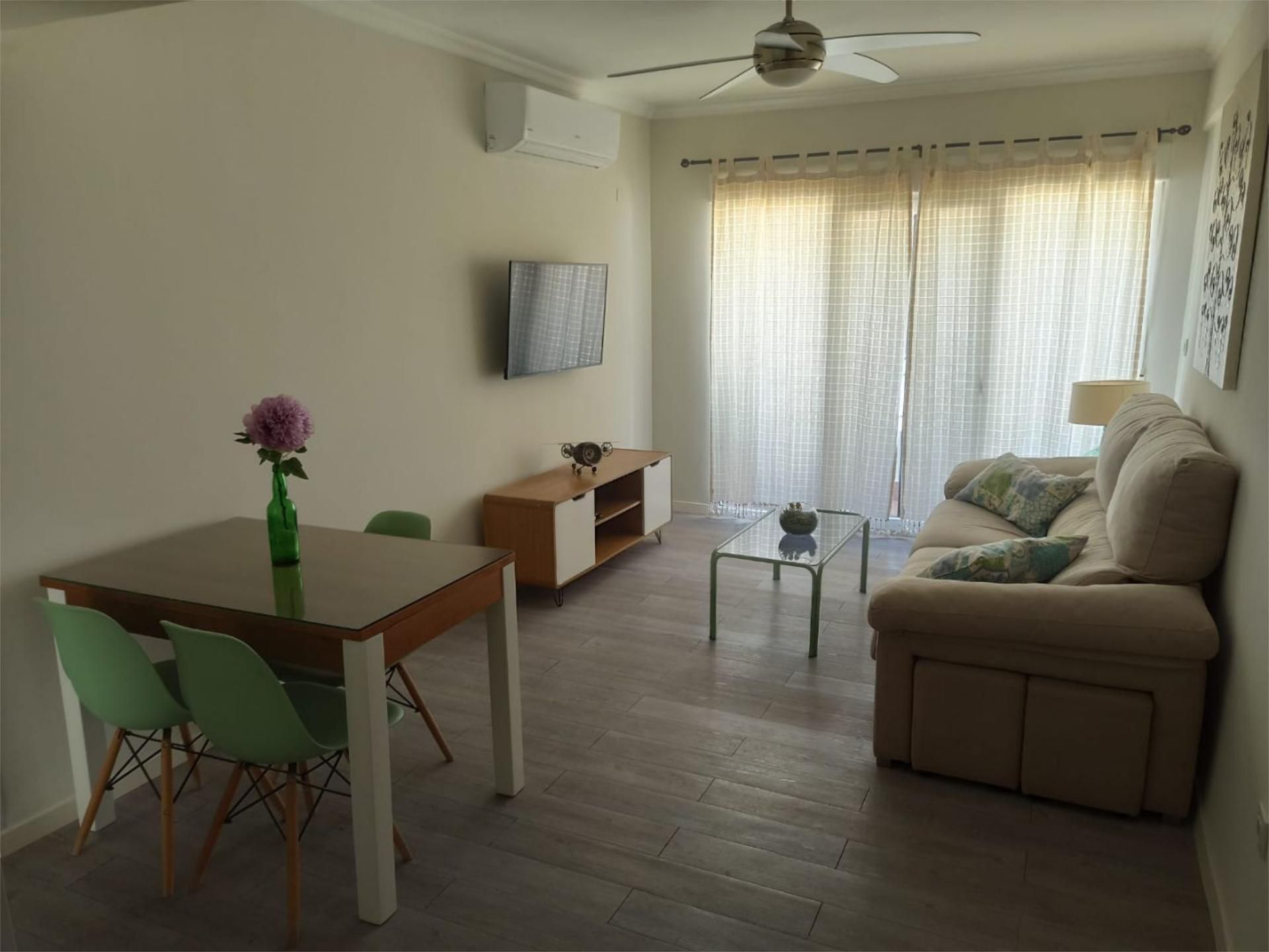 Pis de lloguer a Rambla Mártir Santa Eulalia, 30, Centro Sala d'estar de Pis de lloguer en Mérida amb Aire condicionat i Balcó