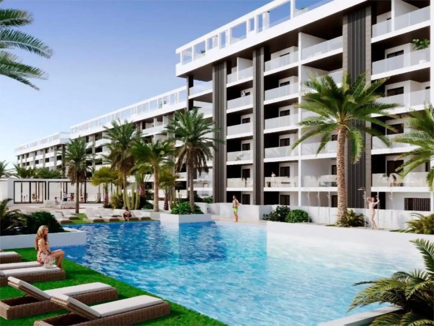 Swimming pool of Flat for sale in Torrevieja  with Air Conditioner, Terrace and Swimming Pool