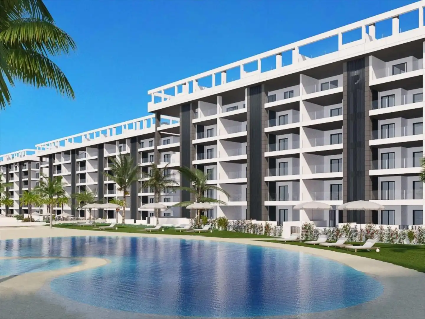 Exterior view of Flat for sale in Torrevieja  with Air Conditioner, Terrace and Swimming Pool