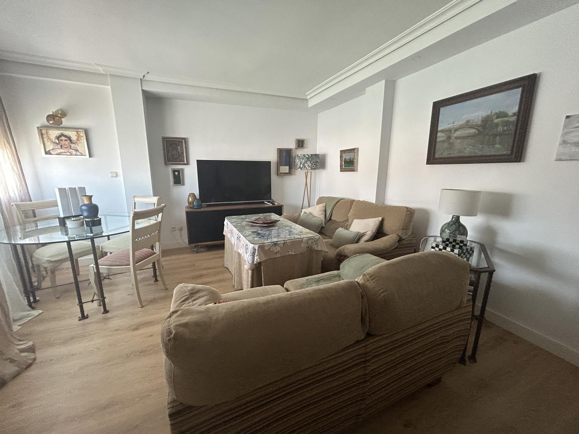 Sala d'estar de Pis de lloguer en  Sevilla Capital amb Aire condicionat, Calefacció i Parquet