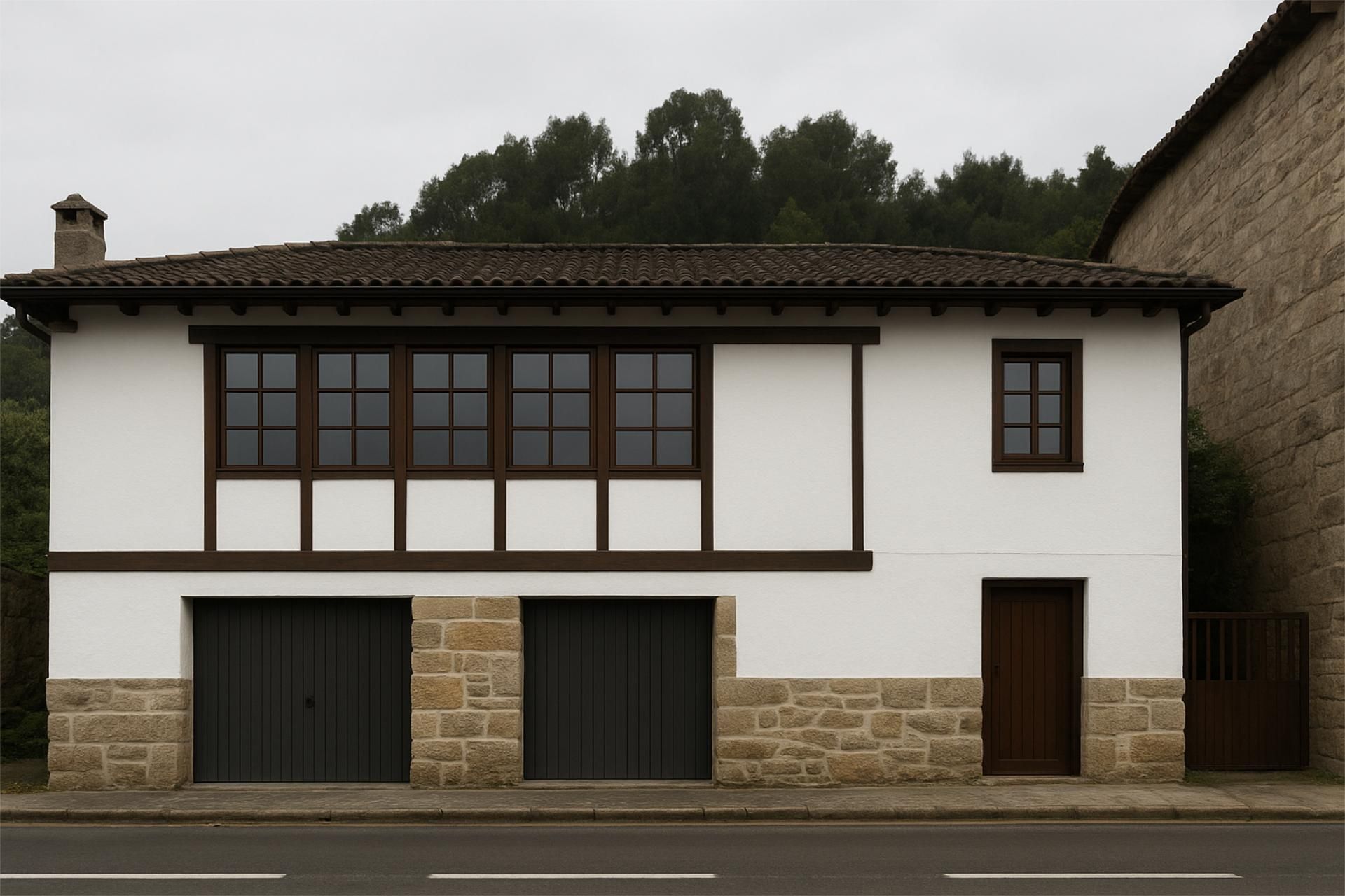 Vista exterior de Planta baixa en venda en Melón amb Jardí privat, Parquet i Terrassa