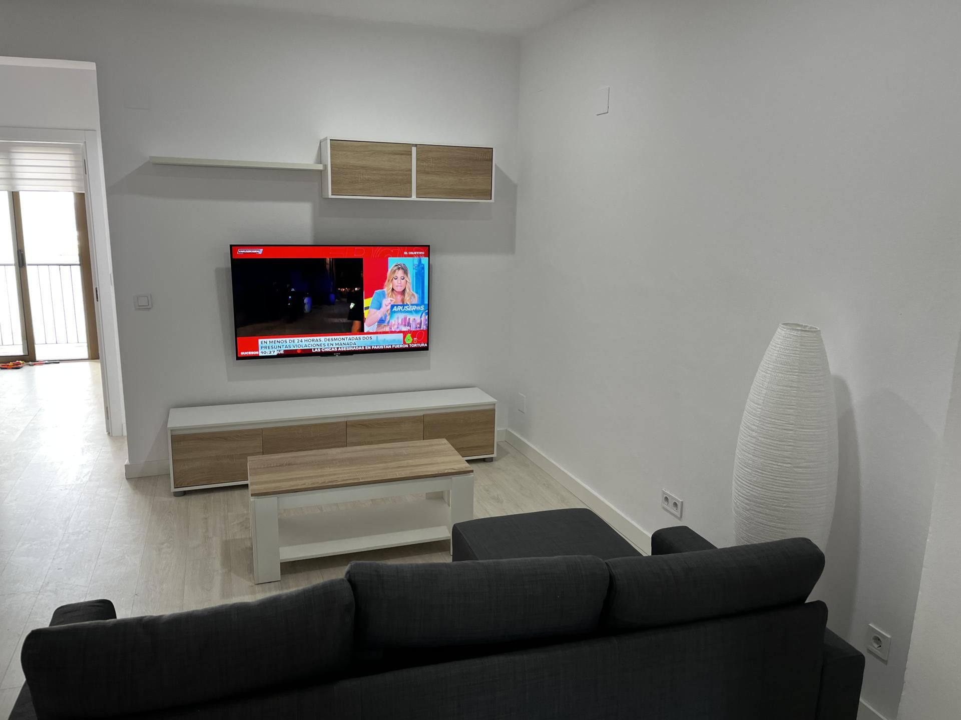 Sala de estar de Piso de alquiler en  Palma de Mallorca con Aire acondicionado, Parquet y Amueblado