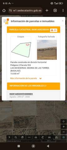 Terreno en Venta en Calle Derecha, 13 en Medina de las Torres